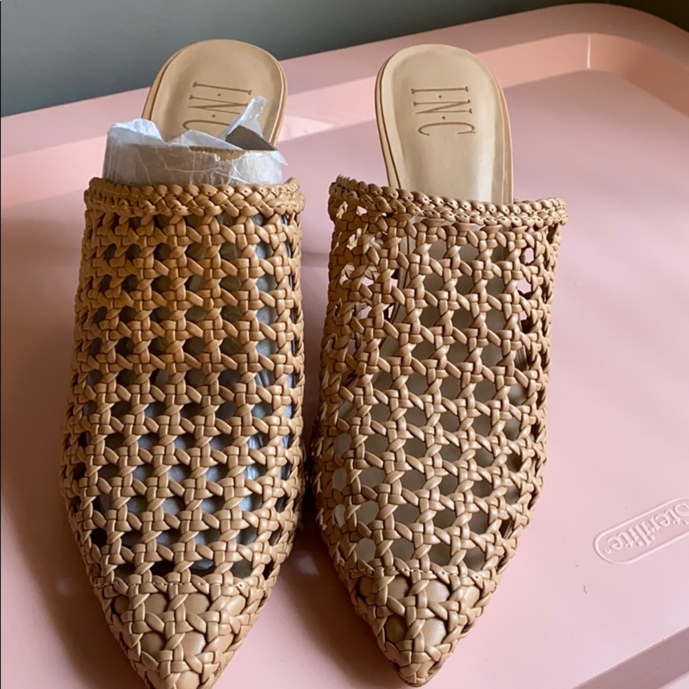 INC basket weave sandals, size 9 NWOT